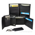 High quality genuine leather travel wallet set travel passport wallet luggage tag sets